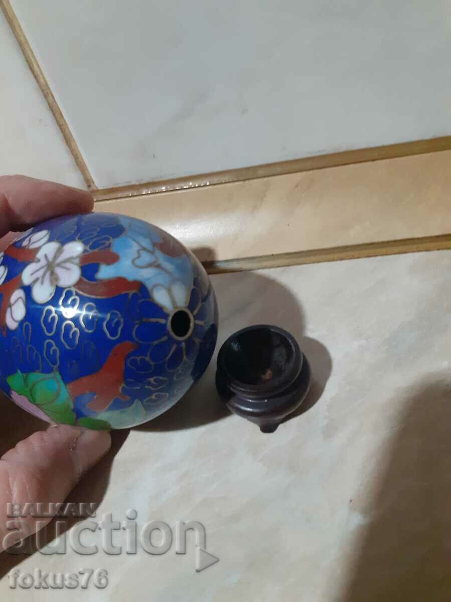 Large egg with stand - cloisonne - cloisonne - 6
