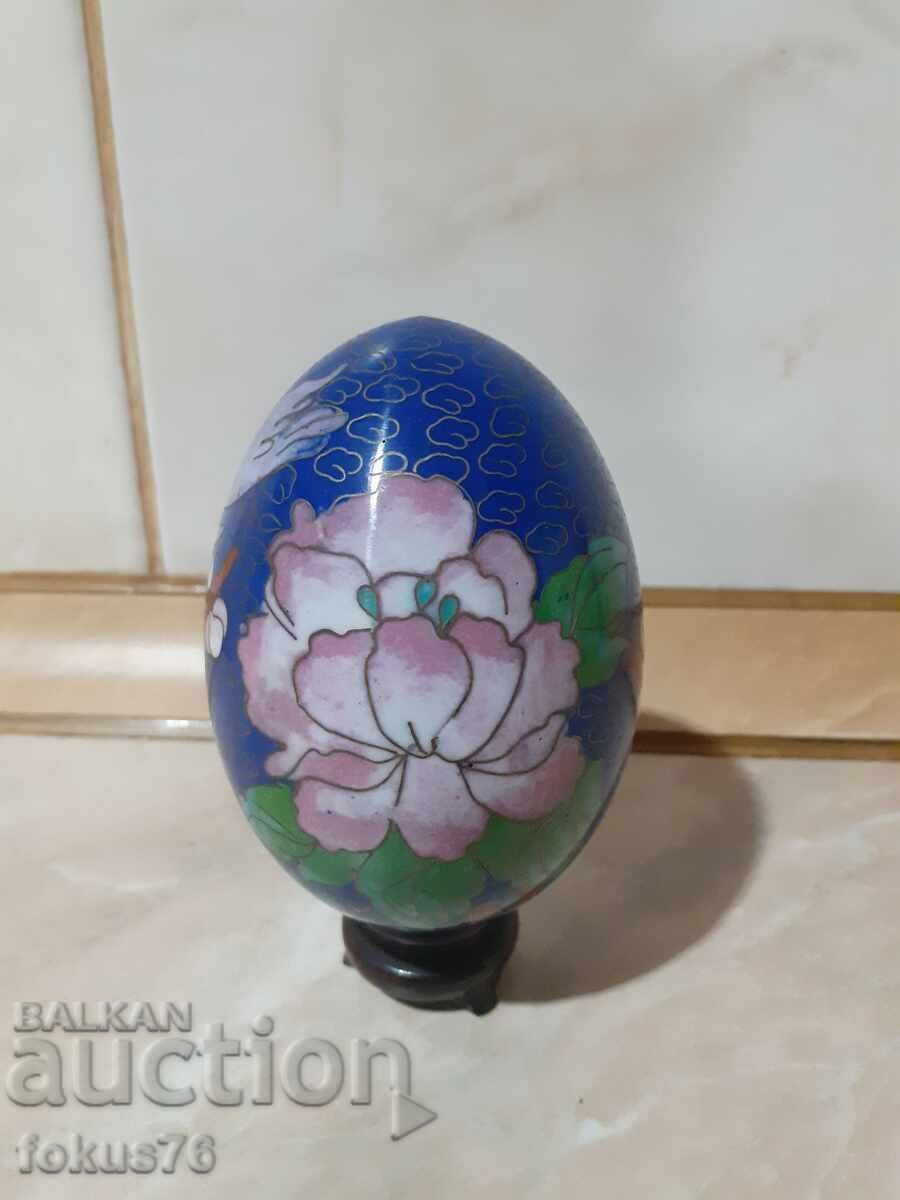 Large egg with stand - cloisonne - cloisonne - 7