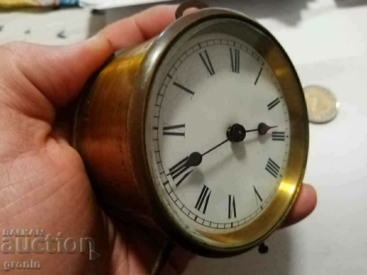Bronze, porcelain rare watch, carriage French - 5