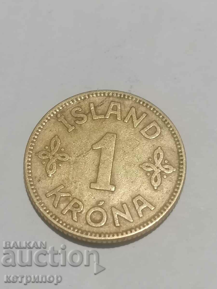 1 kroner Iceland 1925