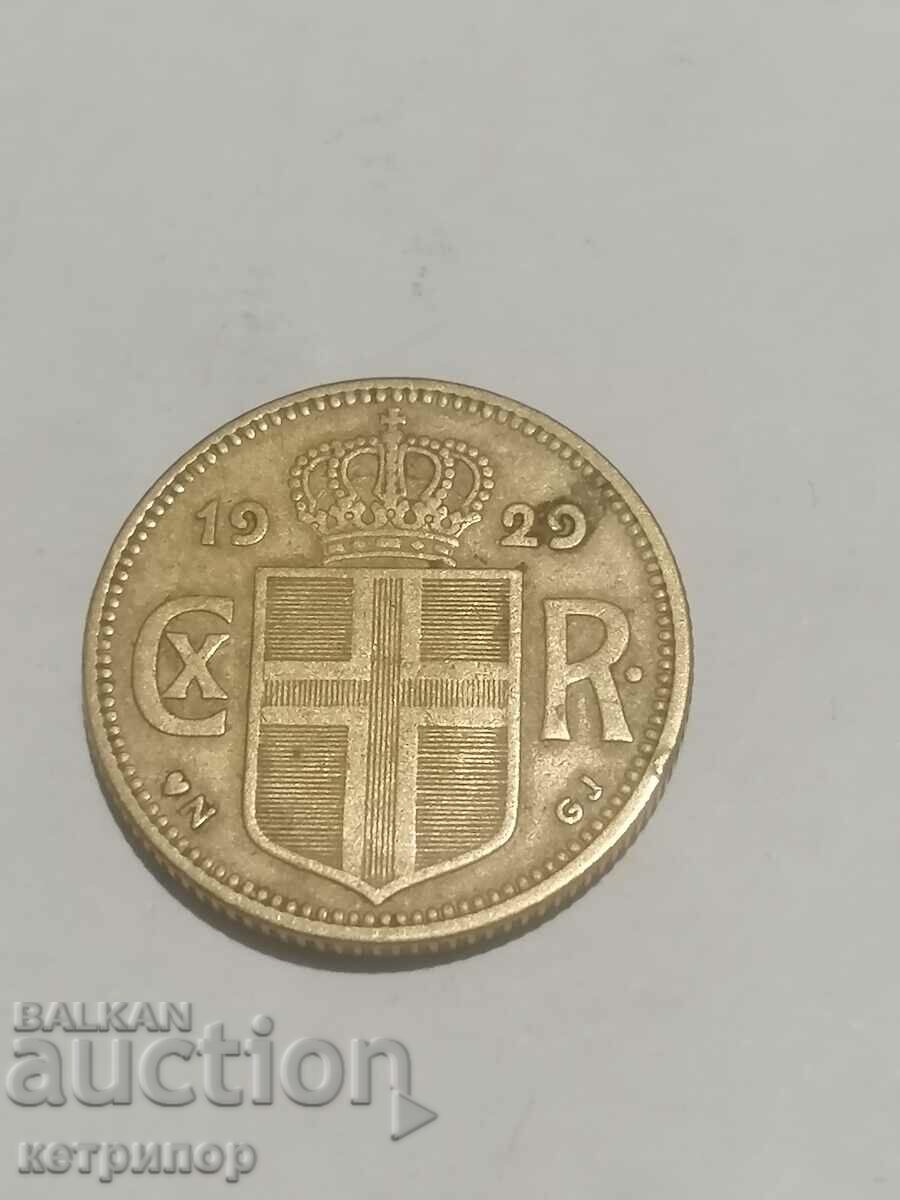 1 kroner Iceland 1929 with price 10.00 BGN | € 5.11 1 kroner Iceland 1929 with price 10.00 BGN | € 5.11