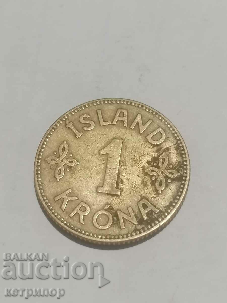 1 крона Исландия 1929 г