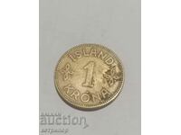 1 kroner Iceland 1929