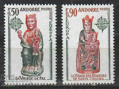 French Andorra 1974 Europe CEPT (**) clean, unstamped