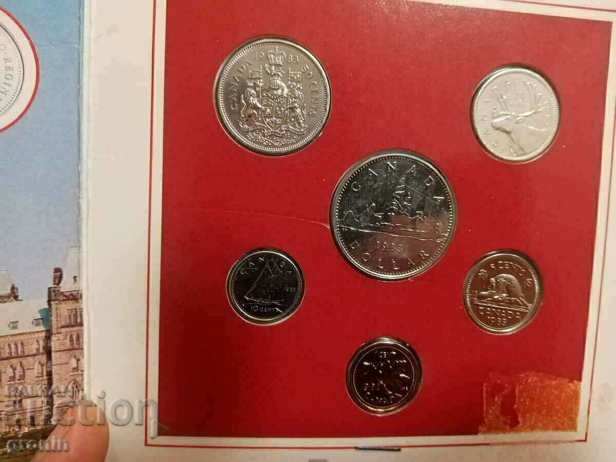 Set de monede Canada Proof, monetate, document, 1983, lucios - 5