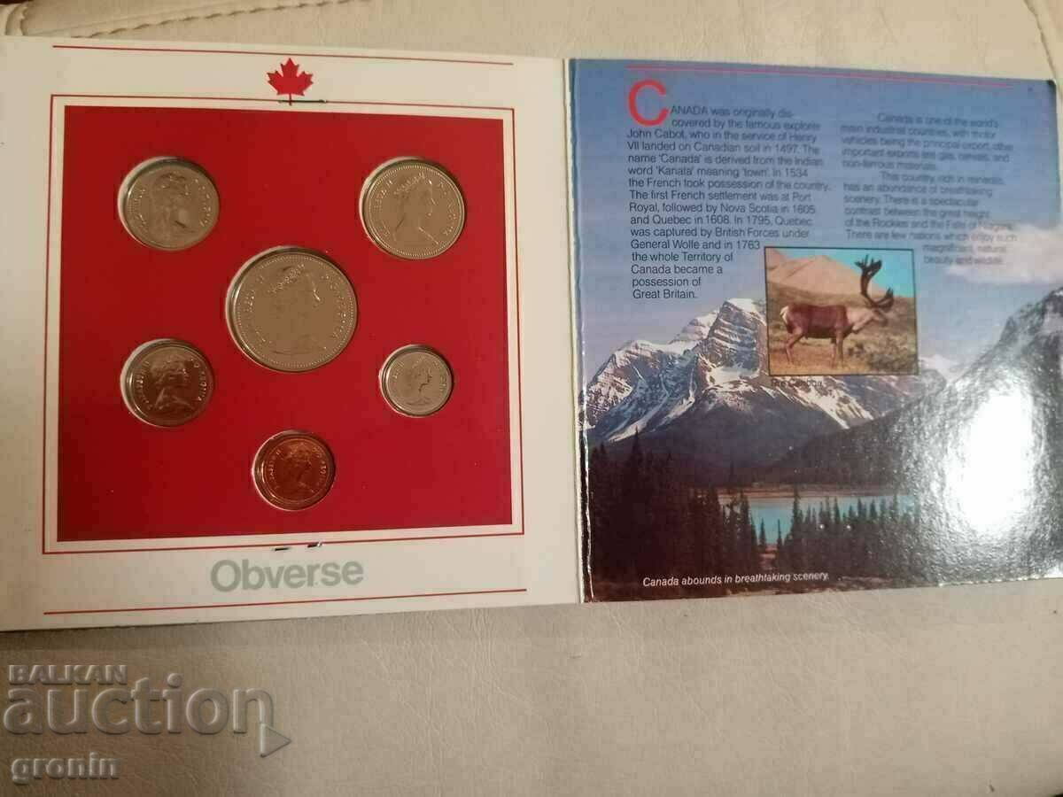 Set de monede Canada Proof, monetate, document, 1983, lucios