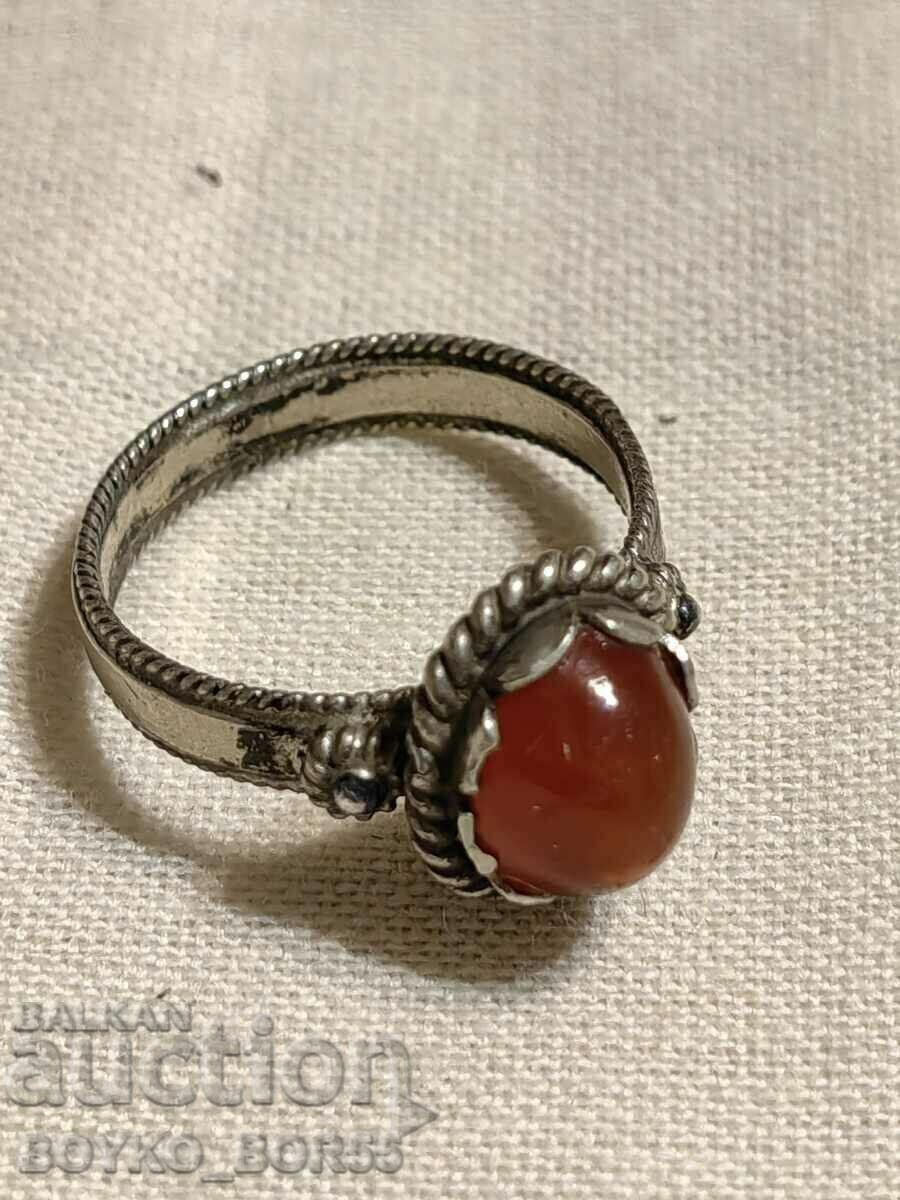 Rare Russian Soc USSR Ladies Melchior Rings with Ambers - 7 Rare Russian Soc USSR Ladies Melchior Rings with Ambers - 7