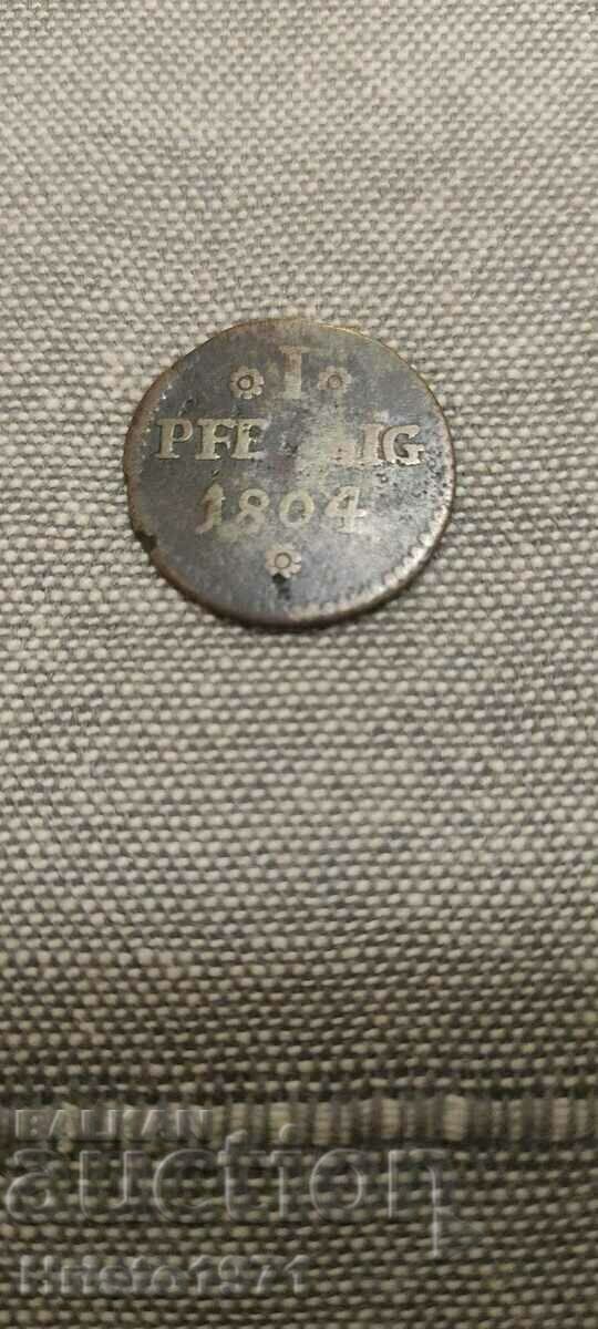 1 pfennig 1804 - Φρανκφούρτη