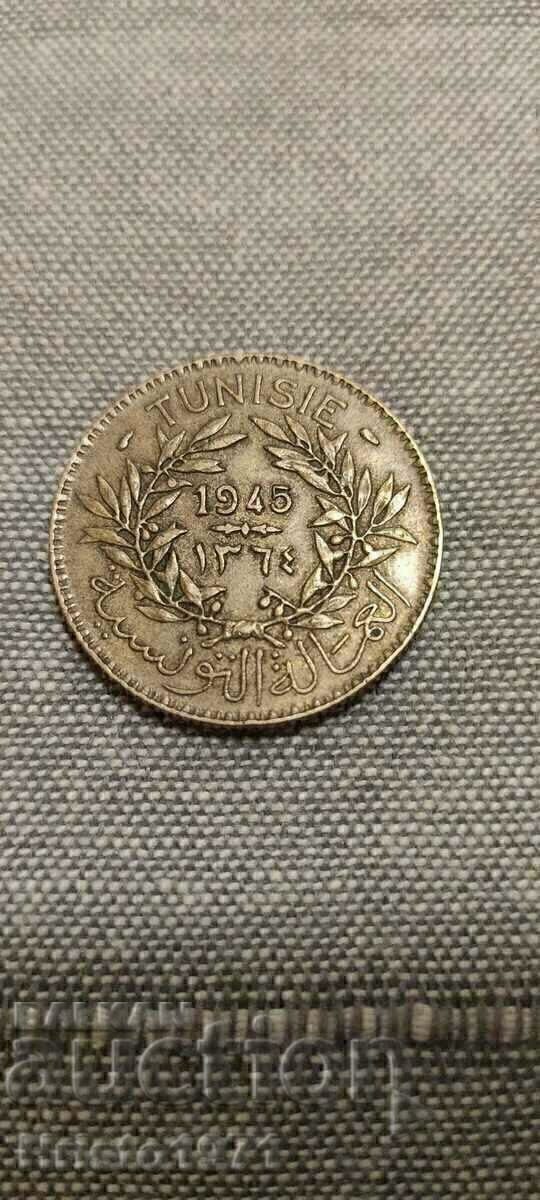 2 franci 1945 - Tunisia cu preț € 7.00 | 13.69 BGN