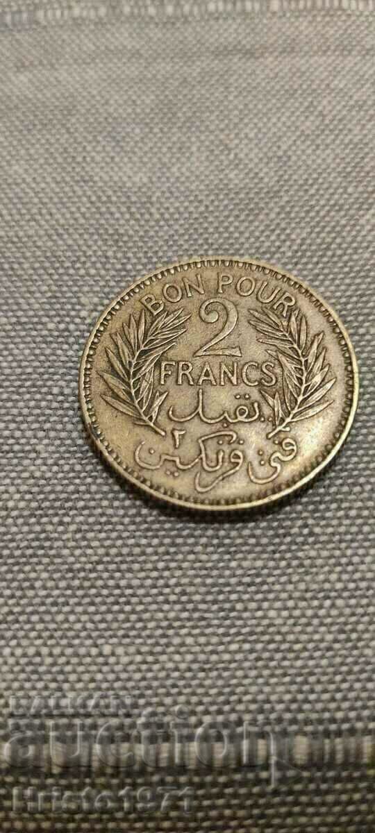 2 francs 1945 - Tunisia