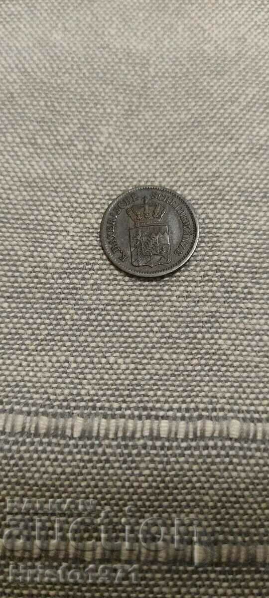 1 Kreuzer 1863 - Bavaria 1 Kreuzer 1863 - Bavaria