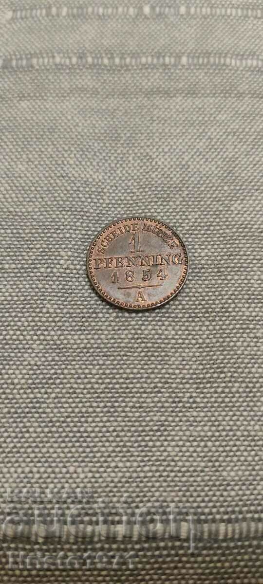 1 pfennig 1854 - Prusia