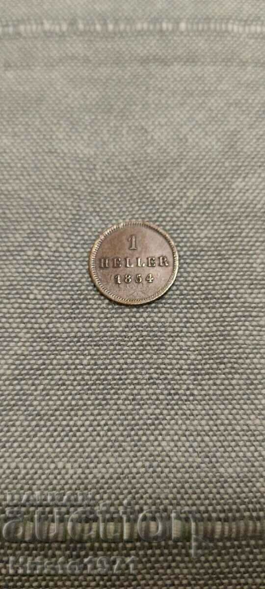 1 Heller 1854 - Bavaria 1 Heller 1854 - Bavaria