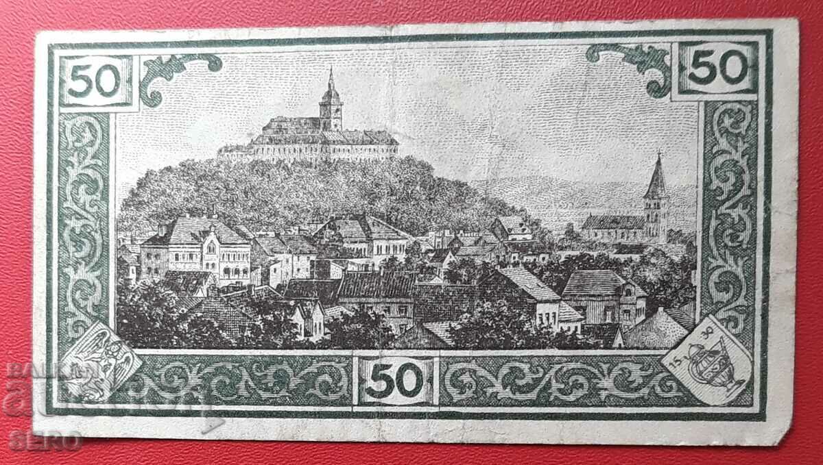 Banknote-Germany-S.Rhine-Westphalia-Siegburg-50 Pfennig 1921