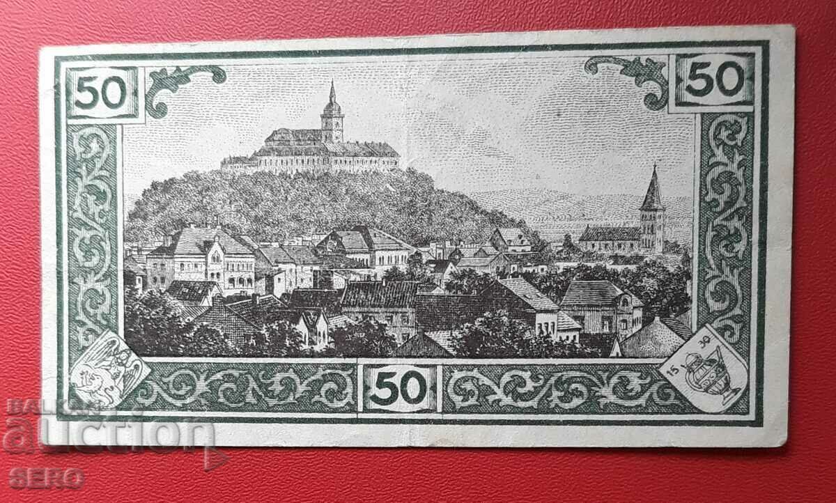 Banknote-Germany-S.Rhine-Westphalia-Siegburg-50 Pfennig 1921