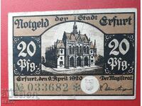 Банкнота-Германия-Тюрингия-Ерфурт-20 пфенига 1920