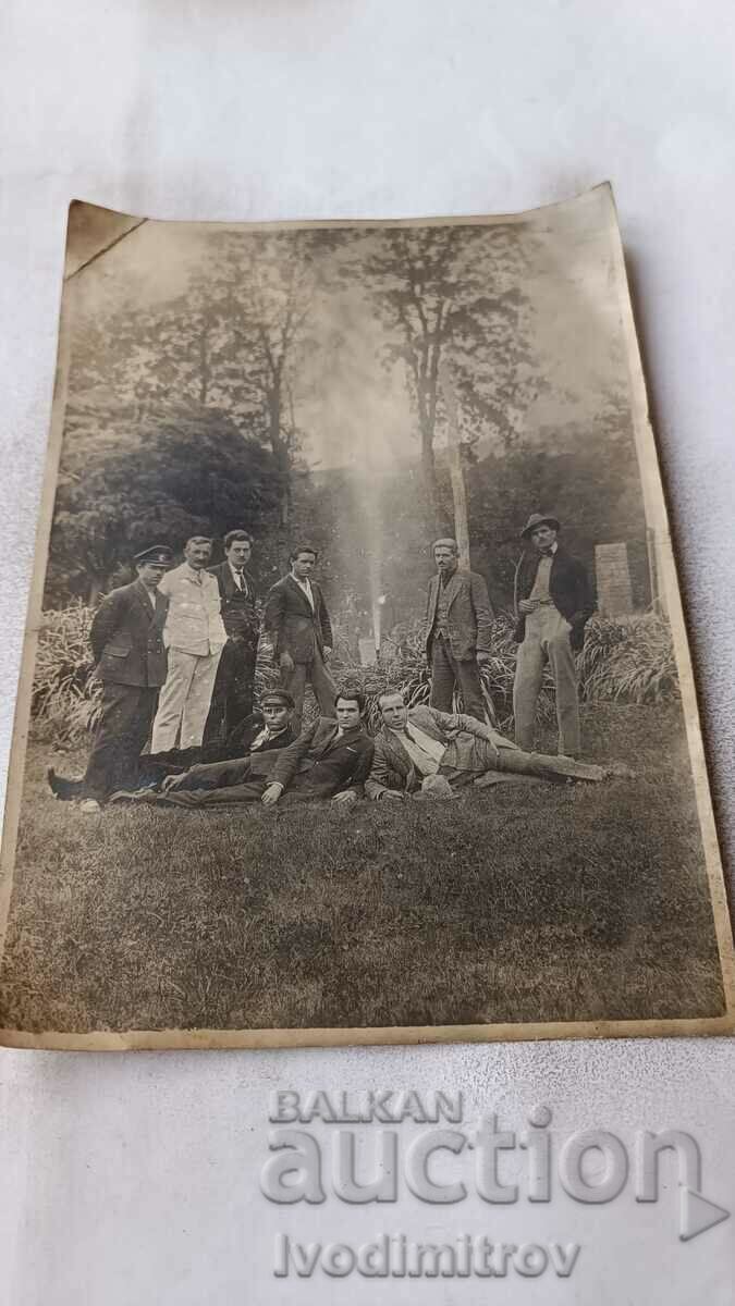 Photo Iskrets Men on a meadow in the park 1923