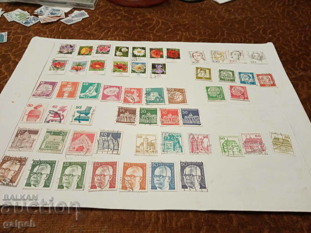 POSTAGE STAMPS - GERMANY - 50+ pcs. with price 2.50 BGN | € 1.28