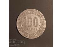 100 franci Ciad 1972 100 franci cfa Ciad