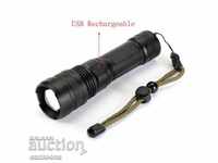 Super powerful LED Rechargeable Flashlight P50-4 diode, USB charging