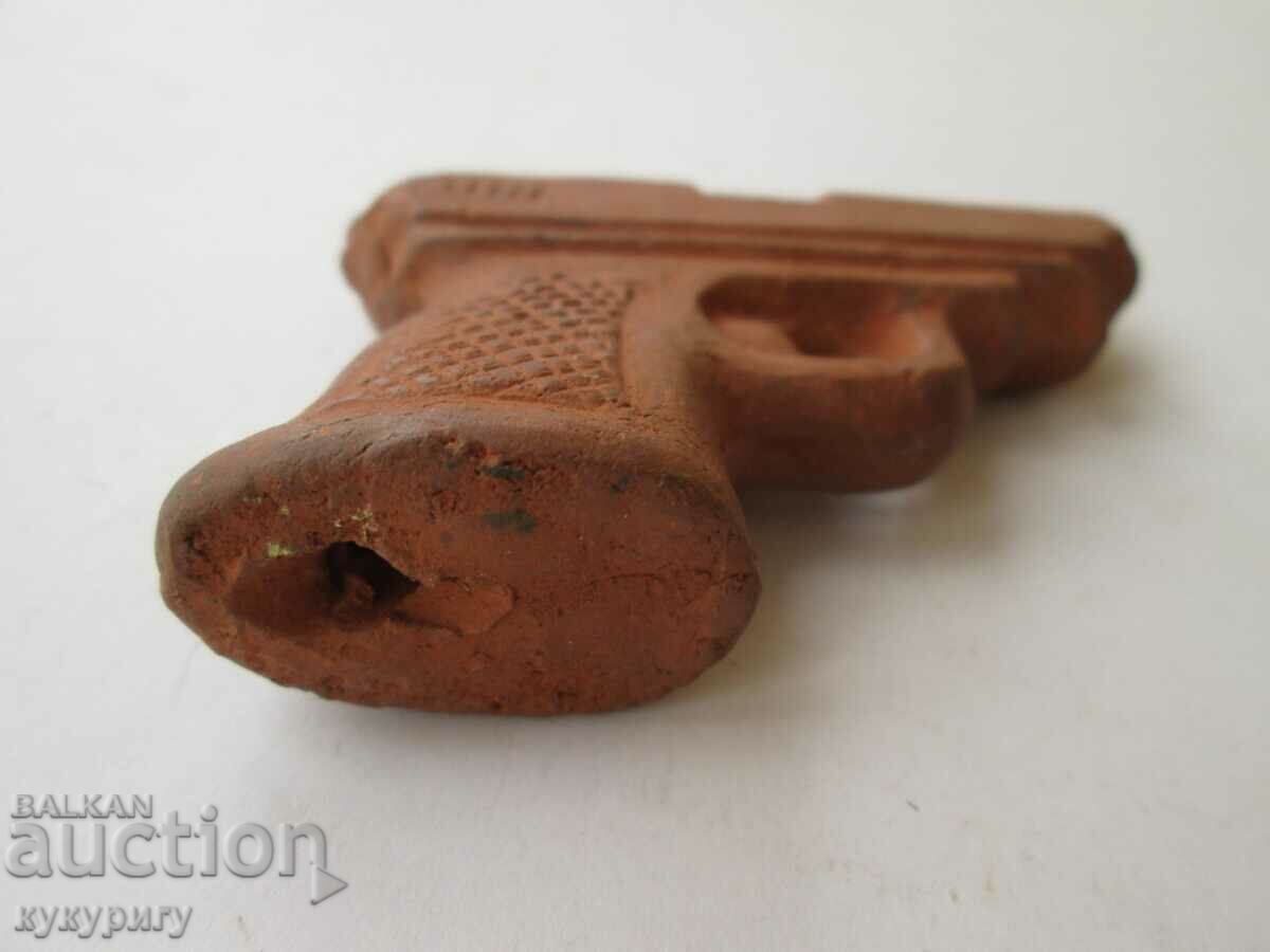 Old Ceramic Clay Whistle Toy Gun with price 25.00 BGN | € 12.78