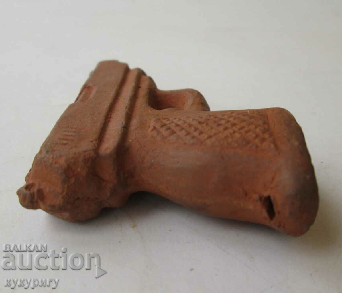 Auction  Old Ceramic Clay Whistle Toy Gun