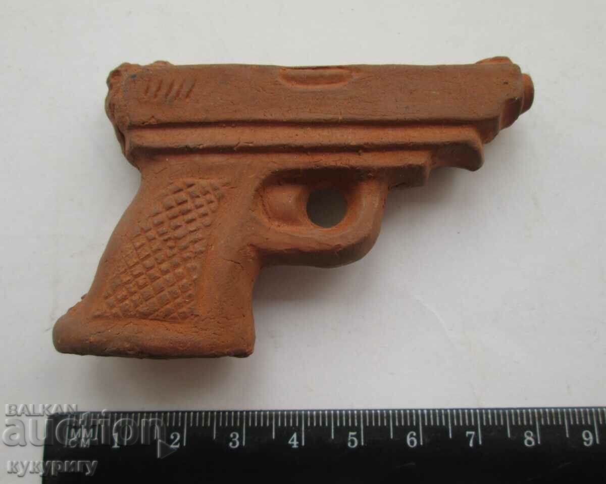 Delivery of Old Ceramic Clay Whistle Toy Gun