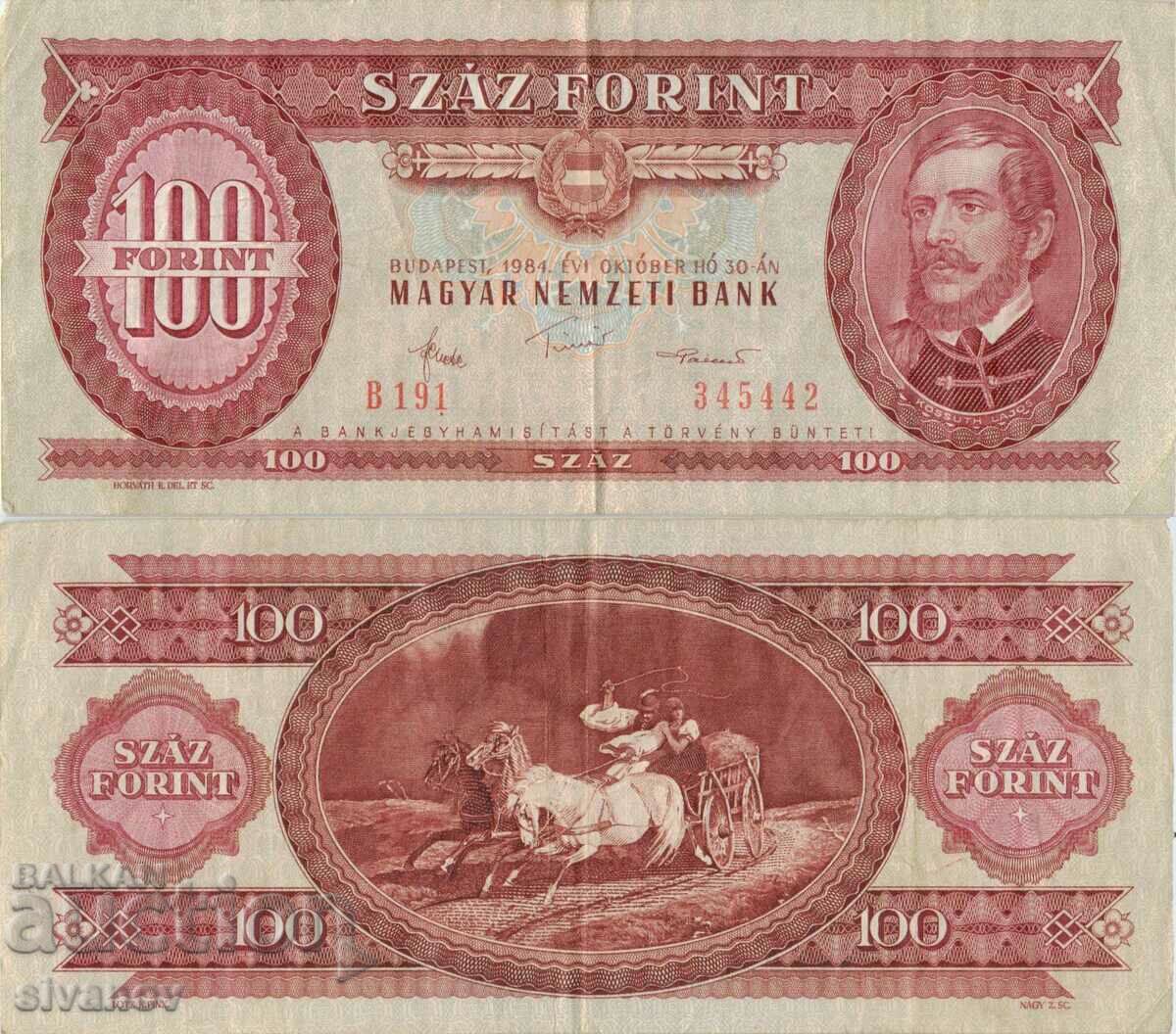 Ungaria 100 forinți 1984 bancnota #5206