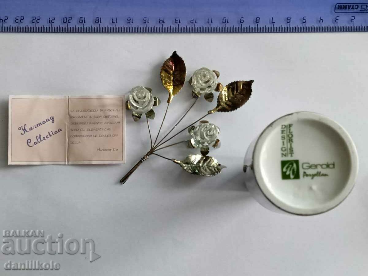 *$*Y*$* CRANGĂ DE STICLĂ DE TRANDAFIRI CU FRUNZĂ DE METAL + BONUS *$*Y*$* - 5 *$*Y*$* CRANGĂ DE STICLĂ DE TRANDAFIRI CU FRUNZĂ DE METAL + BONUS *$*Y*$* - 5