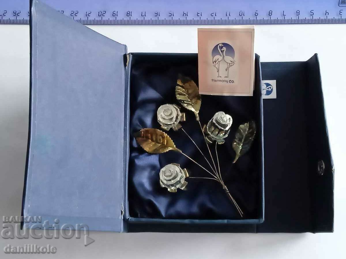 *$*Y*$* CRANGĂ DE STICLĂ DE TRANDAFIRI CU FRUNZĂ DE METAL + BONUS *$*Y*$* - 6 *$*Y*$* CRANGĂ DE STICLĂ DE TRANDAFIRI CU FRUNZĂ DE METAL + BONUS *$*Y*$* - 6