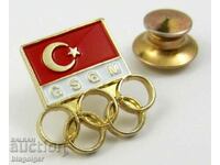 Old Olympic Badge - Turkish Olympic Committee