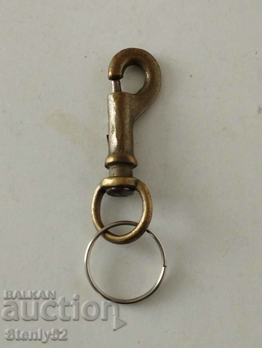 Old brass key ring