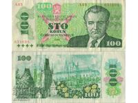 Cehoslovacia 100 de coroane 1989 bancnota #5262