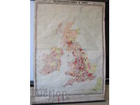 Μεγάλη Βρετανία και Χάρτης τοίχου Eire 1963