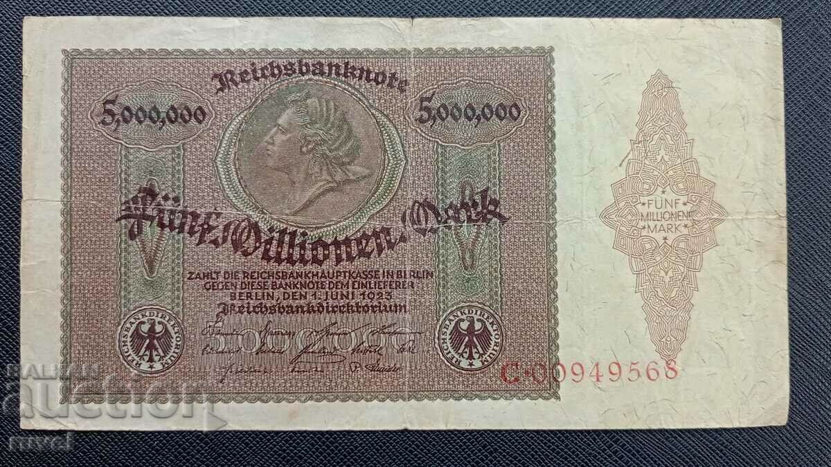 Germany, 5 million marks 1923