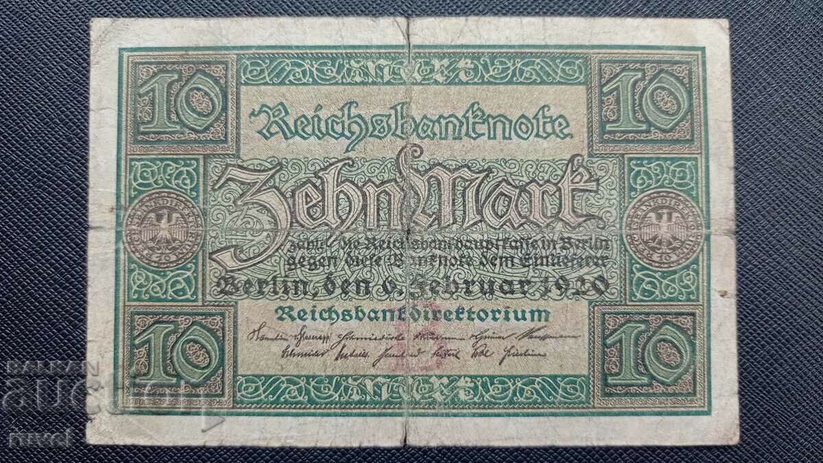 Германия, 10 марки 1920 г.