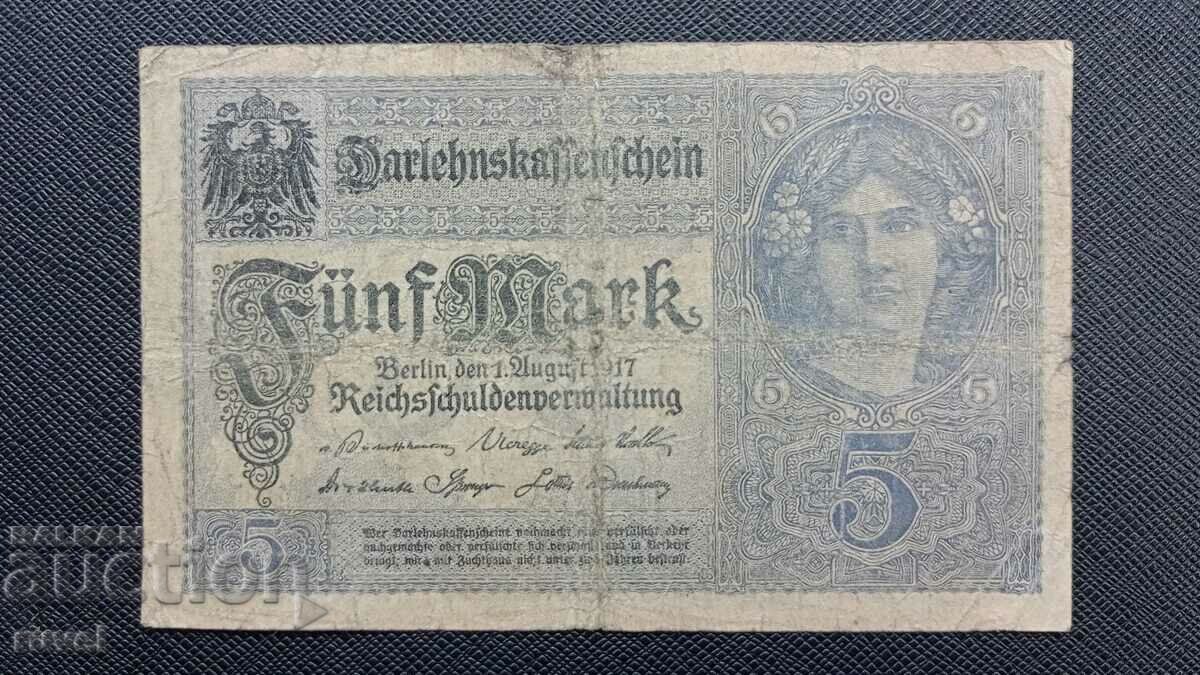 Γερμανία, 5 μάρκες 1917