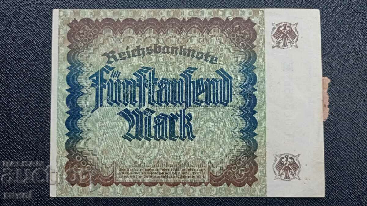 Γερμανία, 5000 μάρκα 1922 με τιμή 15.00 BGN | € 7.67 Γερμανία, 5000 μάρκα 1922 με τιμή 15.00 BGN | € 7.67