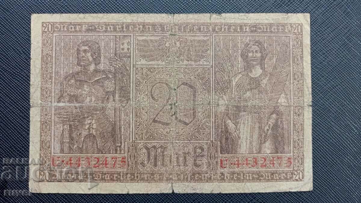 Germany, 20 marks 1918 with price 7.00 BGN | € 3.58 Germany, 20 marks 1918 with price 7.00 BGN | € 3.58