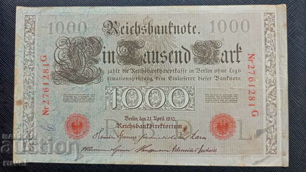 Германия, 1000 марки 1910 г.
