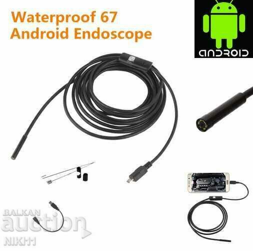 Endoscop, cablu impermeabil 5,5 mm 480p + 100 cm