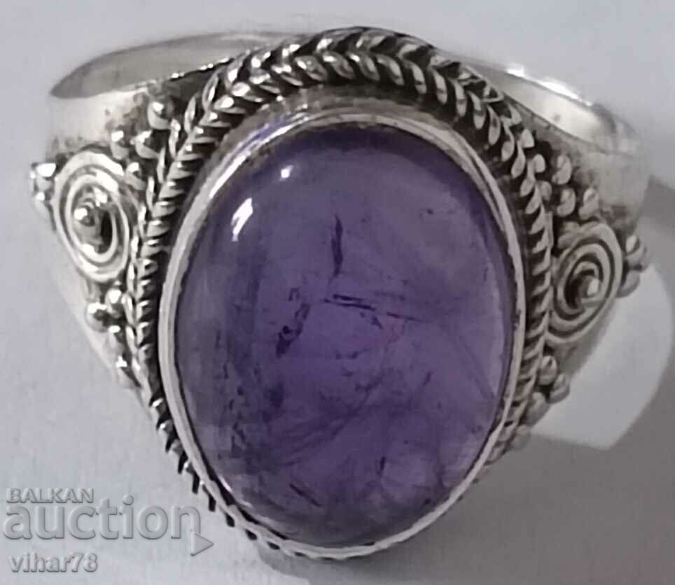Silver Women's Ring with amethyst with price 119.99 BGN | € 61.35 Silver Women's Ring with amethyst with price 119.99 BGN | € 61.35