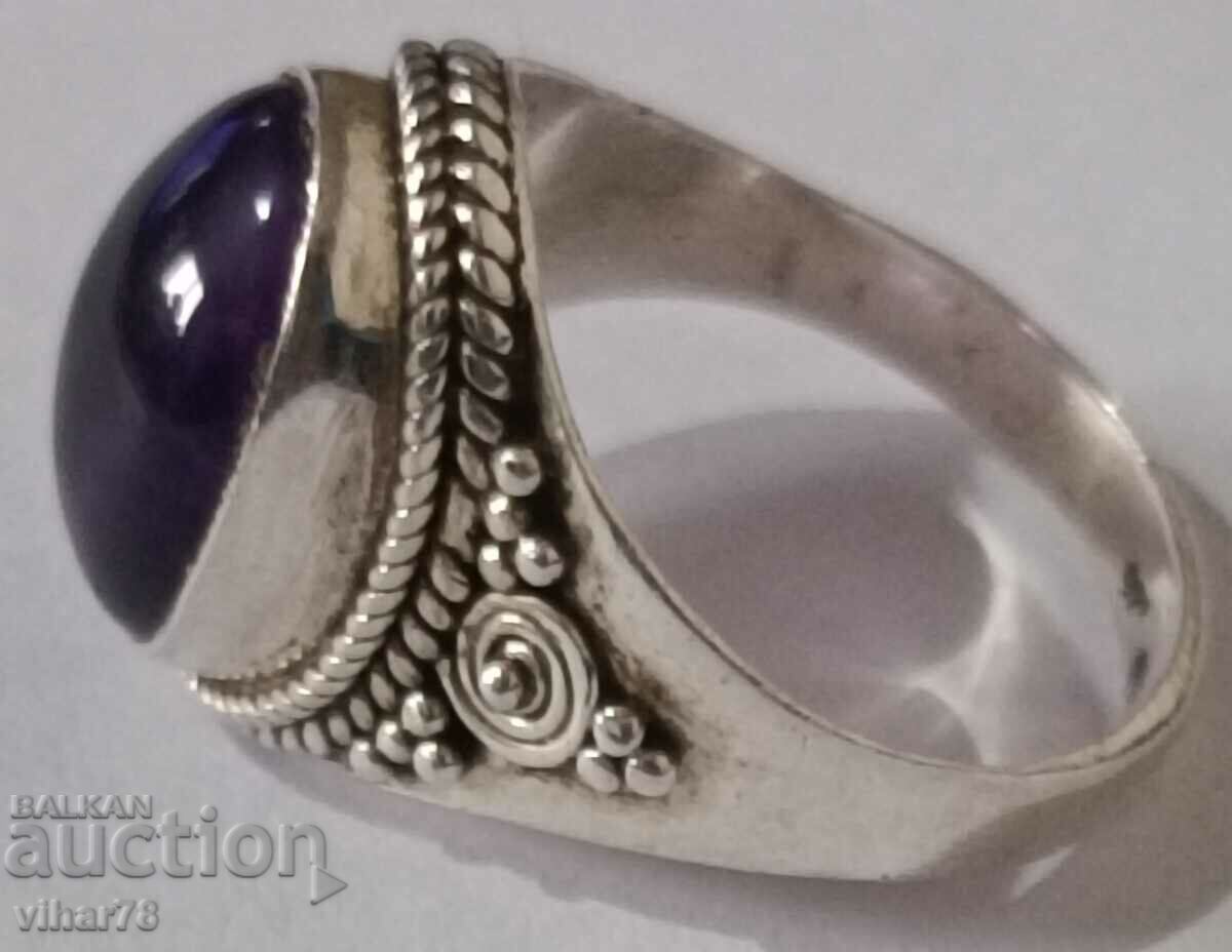 Delivery of Silver Women's Ring with amethyst Delivery of Silver Women's Ring with amethyst