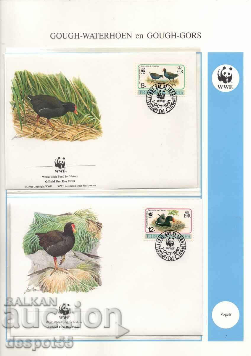 1991. Tristan da Cunha. Παγκόσμια διατήρηση της φύσης. 4 φάκελοι