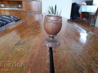 Стара дървена чаша,чашка,бокал