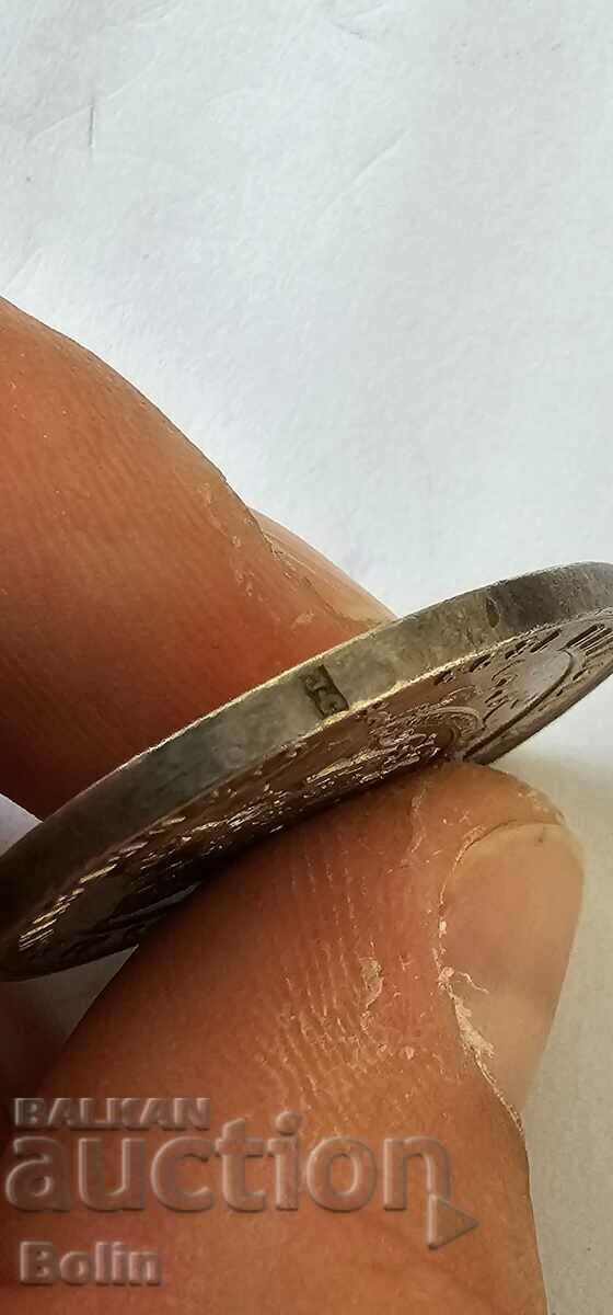 AU58 Unique Princely Wedding Medal 1893 Silver! - 7