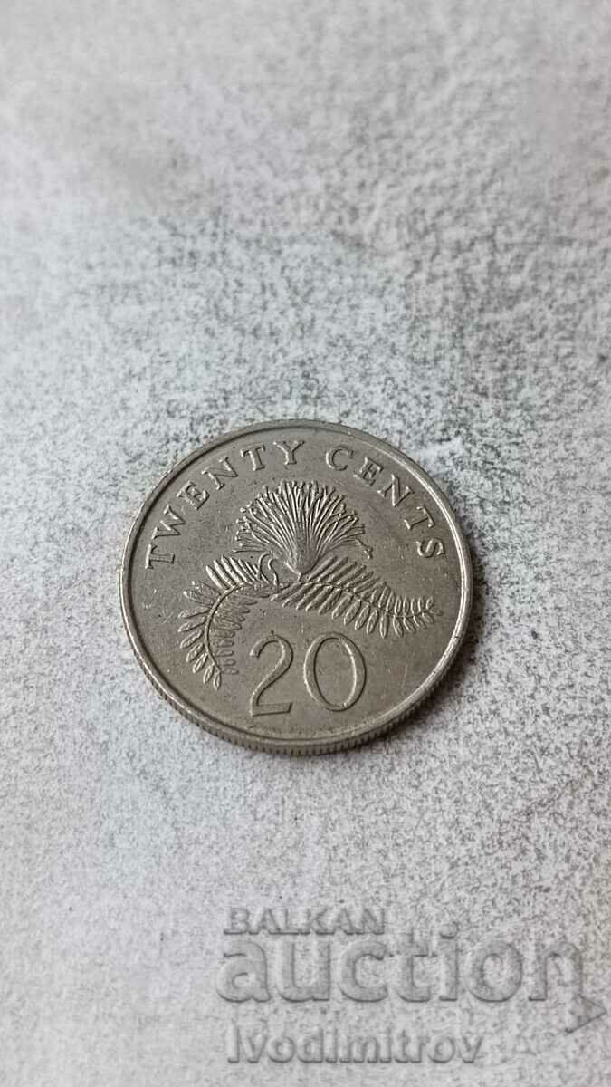 Singapore 20 cents 1988
