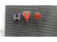 Bulgarian football badges/sign Levski Kn, Bdin, Metallic Sopot