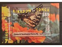 Tonga 2016 Bloc Faună/Animale/Fluturi 89 MNH