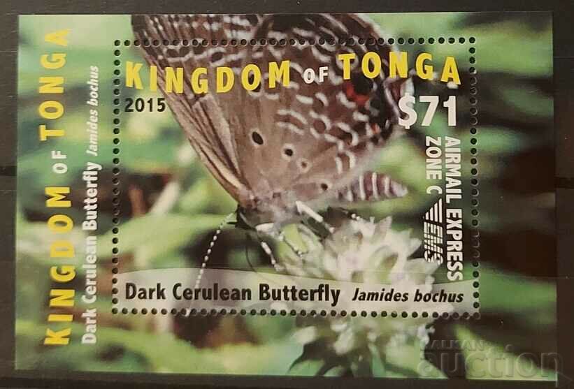 Tonga 2015 Bloc Faună/Animale/Fluturi 71 EUR MNH